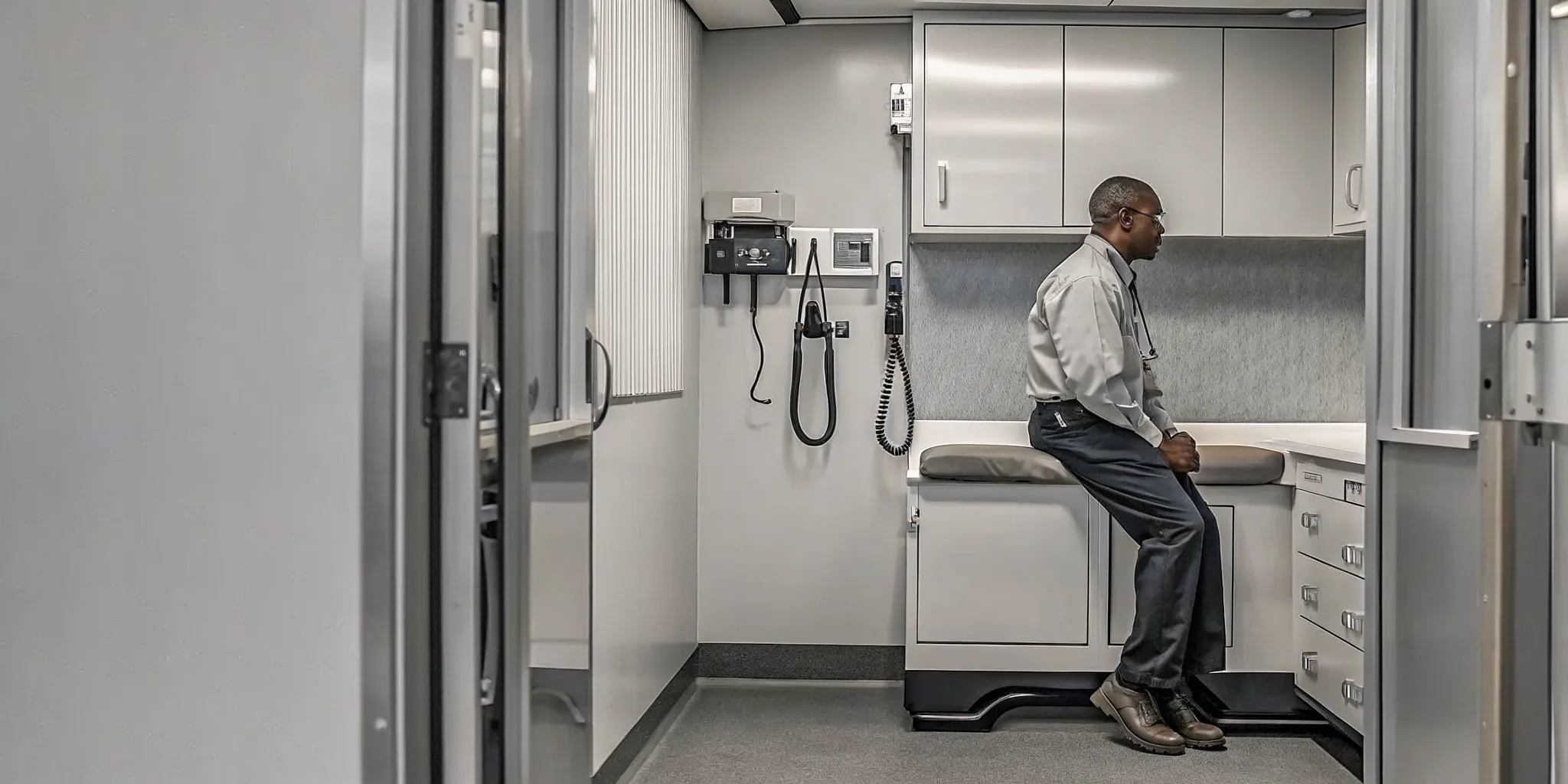 Commercial driver attending a DOT physical urinalysis appointment in Tampa