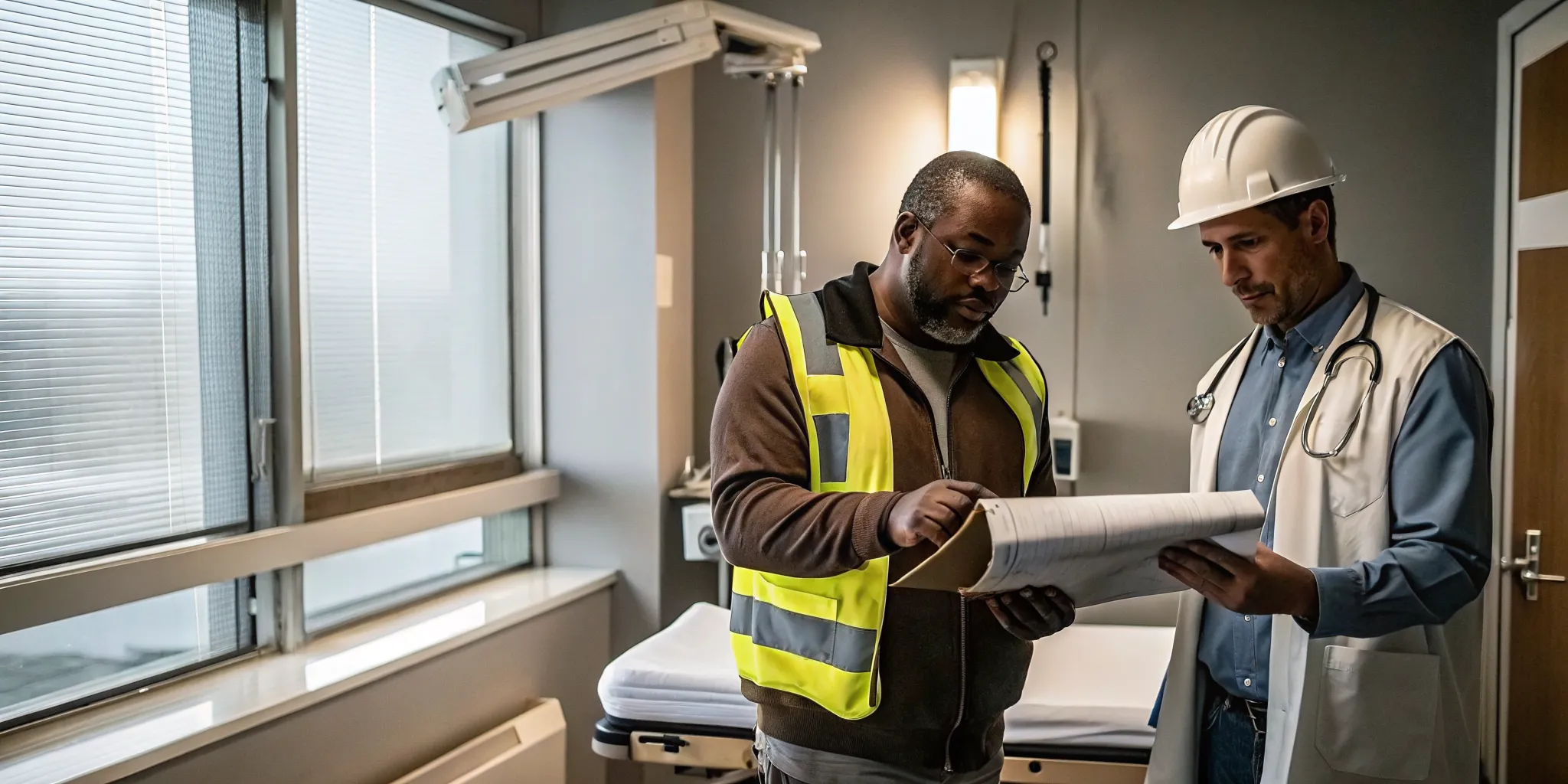 Occupational health clinician and Tampa employer reviewing job demands