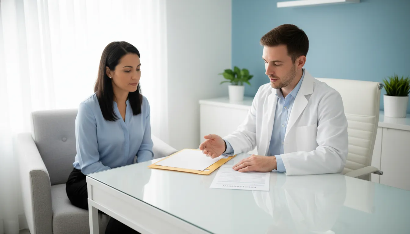 Tampa applicant discussing an immigration medical exam with a clinician