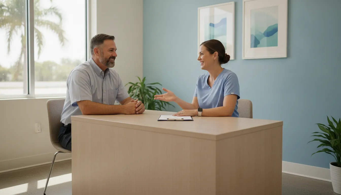 Commercial driver meeting an occupational medicine clinician in Tampa Bay